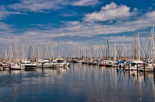 Yachts on the water