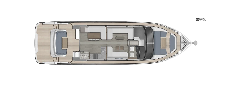 Oceanwalker X62 main deck layout