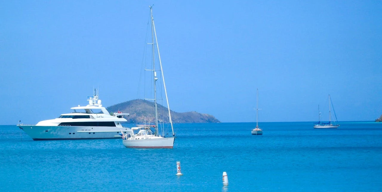 Yachts sail the seas
