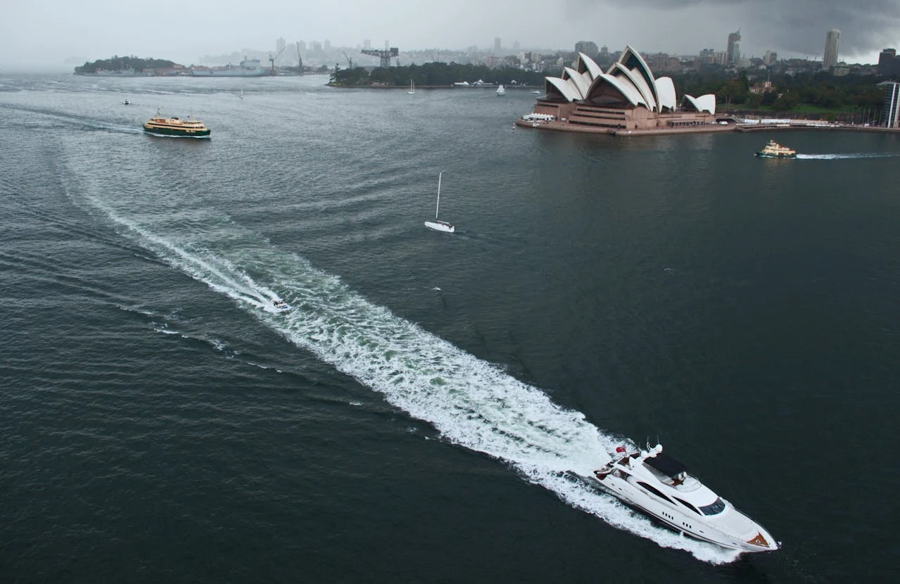 Yachts sail the seas