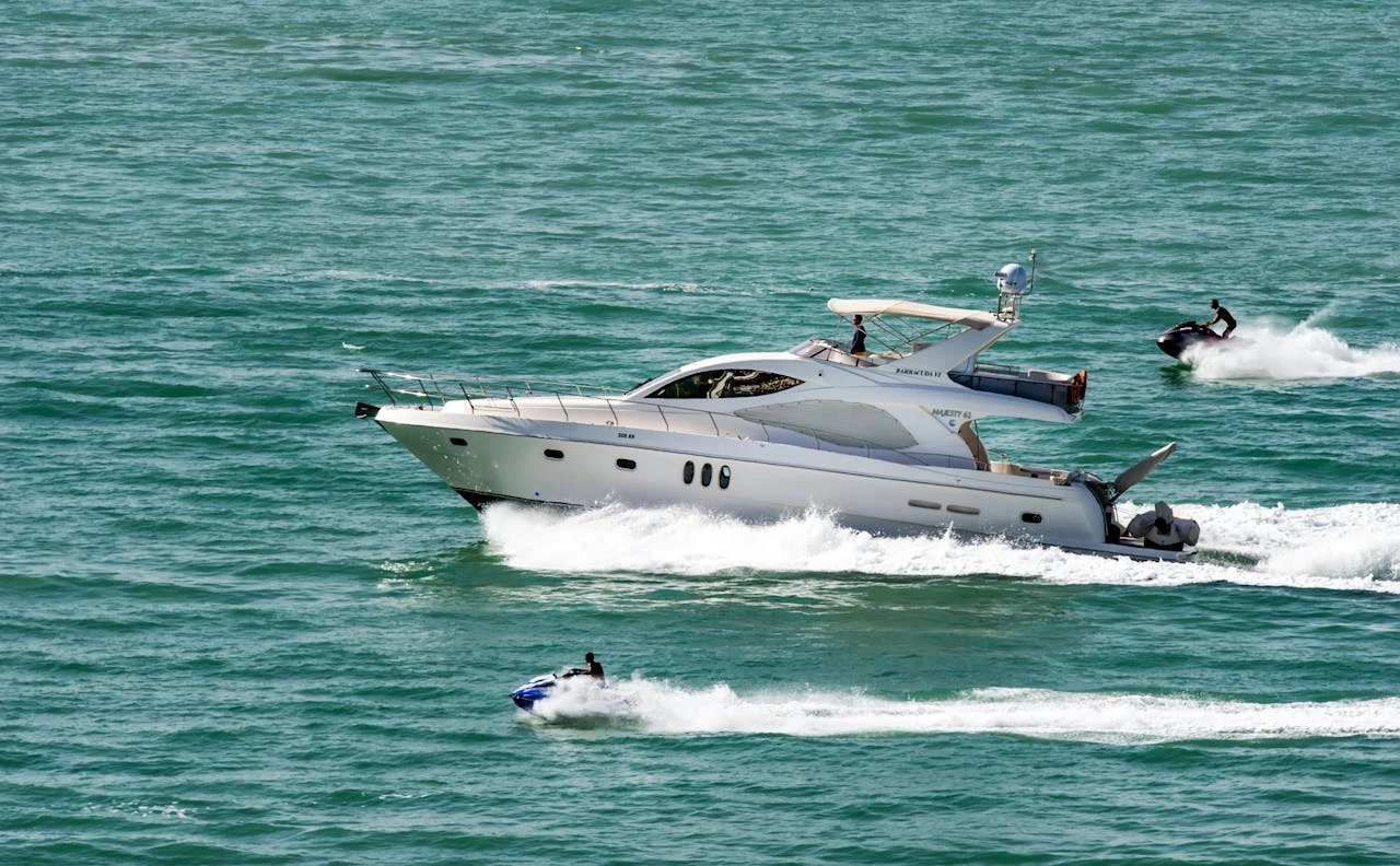 Yachts sail the seas