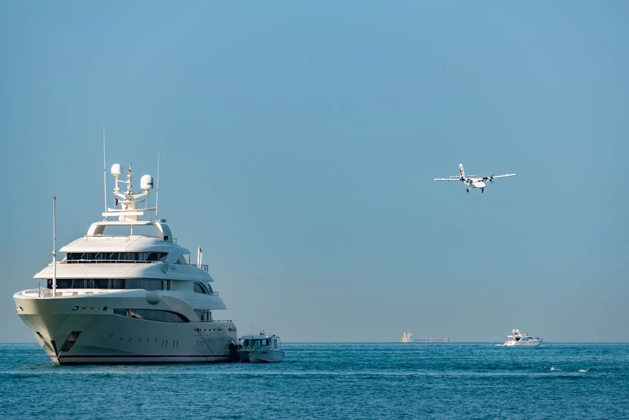 Yachts sail the seas