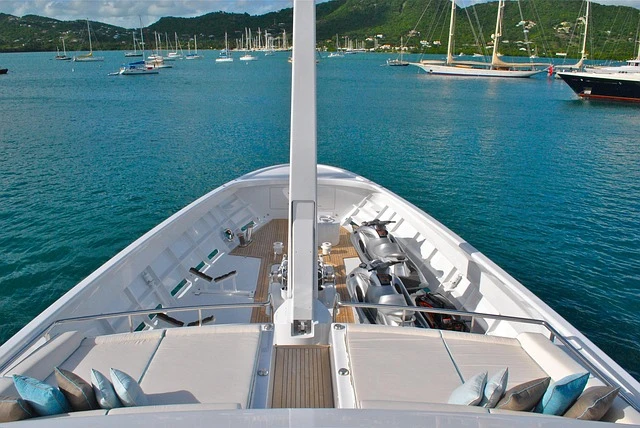 Yacht sailing on the sea