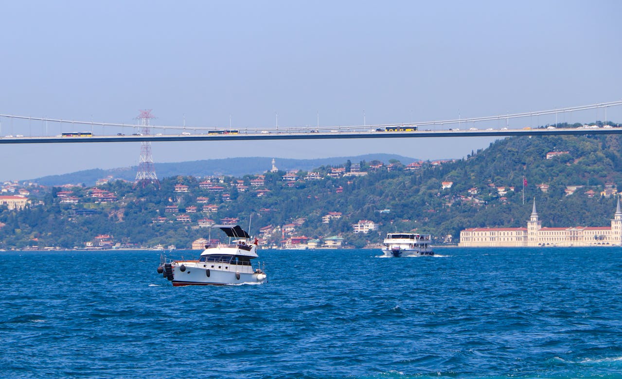 Yacht sailing at sea