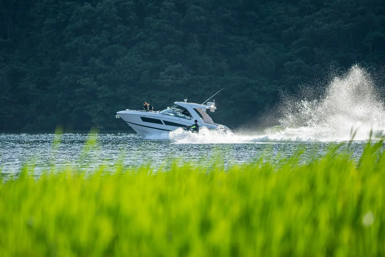 Yacht on the water