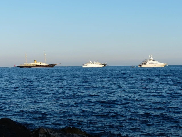 Yachts on the water