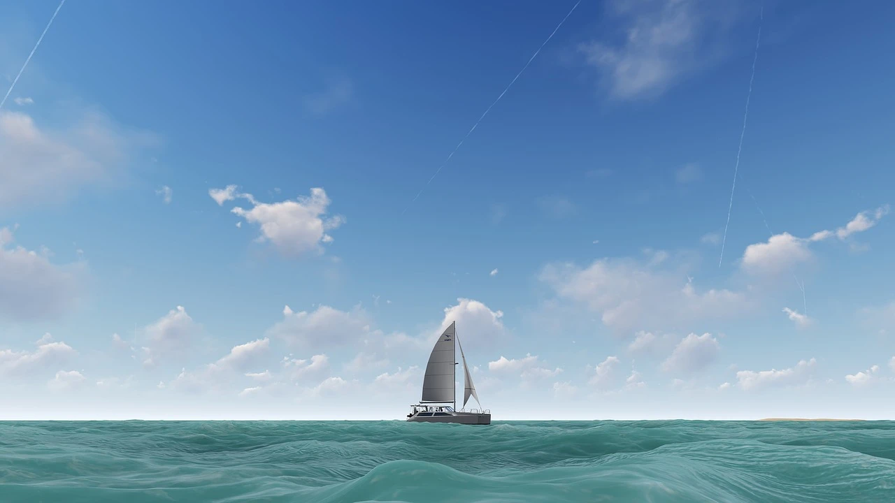 Sailboat on the sea