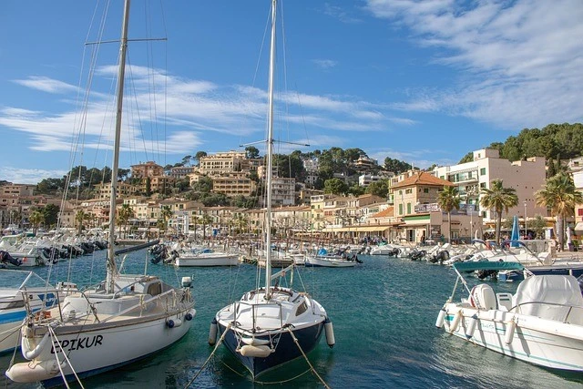 Yachts on the water