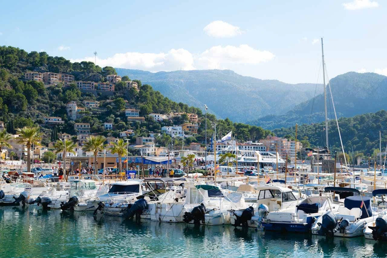 Yachts on the water