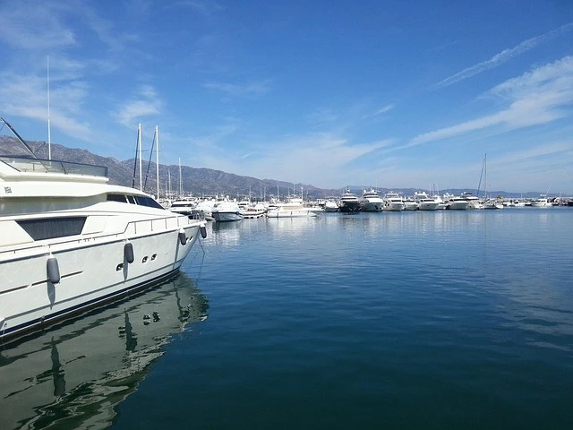 The yacht is docked