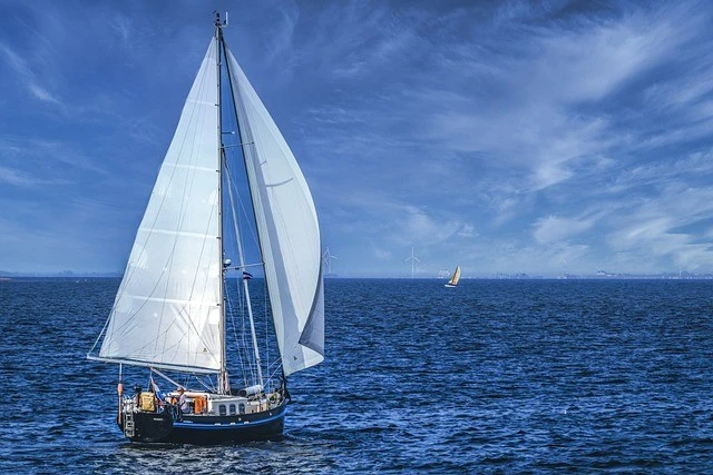 Sailboat sailing on the sea