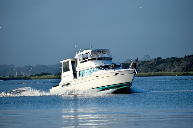 Yachts travelling on the sea