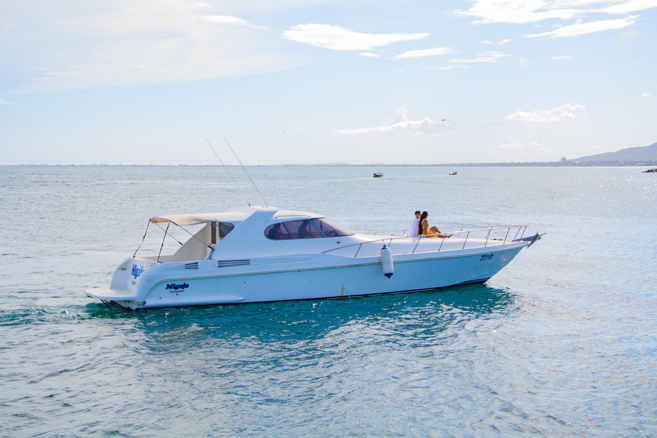 Yacht travelling on the sea