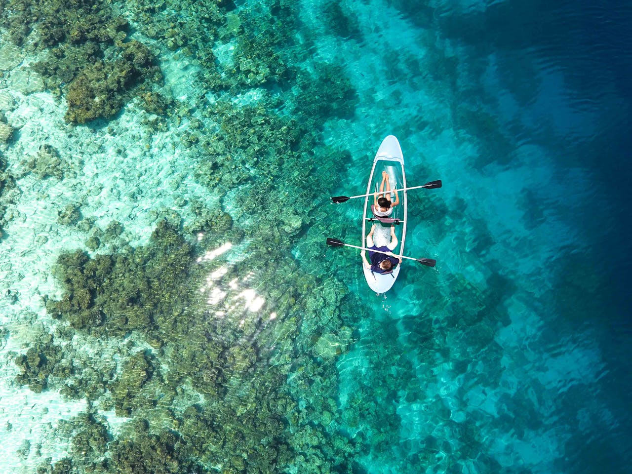 Kayaking on the sea