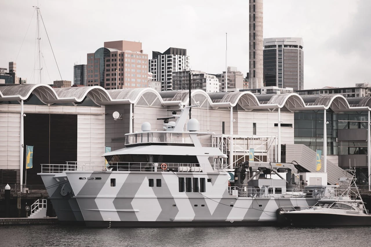 Luxury yacht on the sea