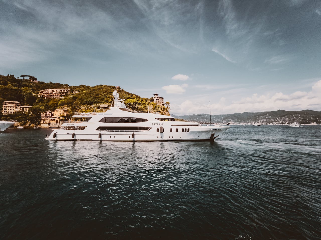 Yacht travelling on the sea