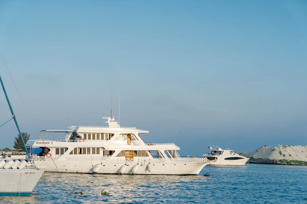 Yacht travelling on the sea