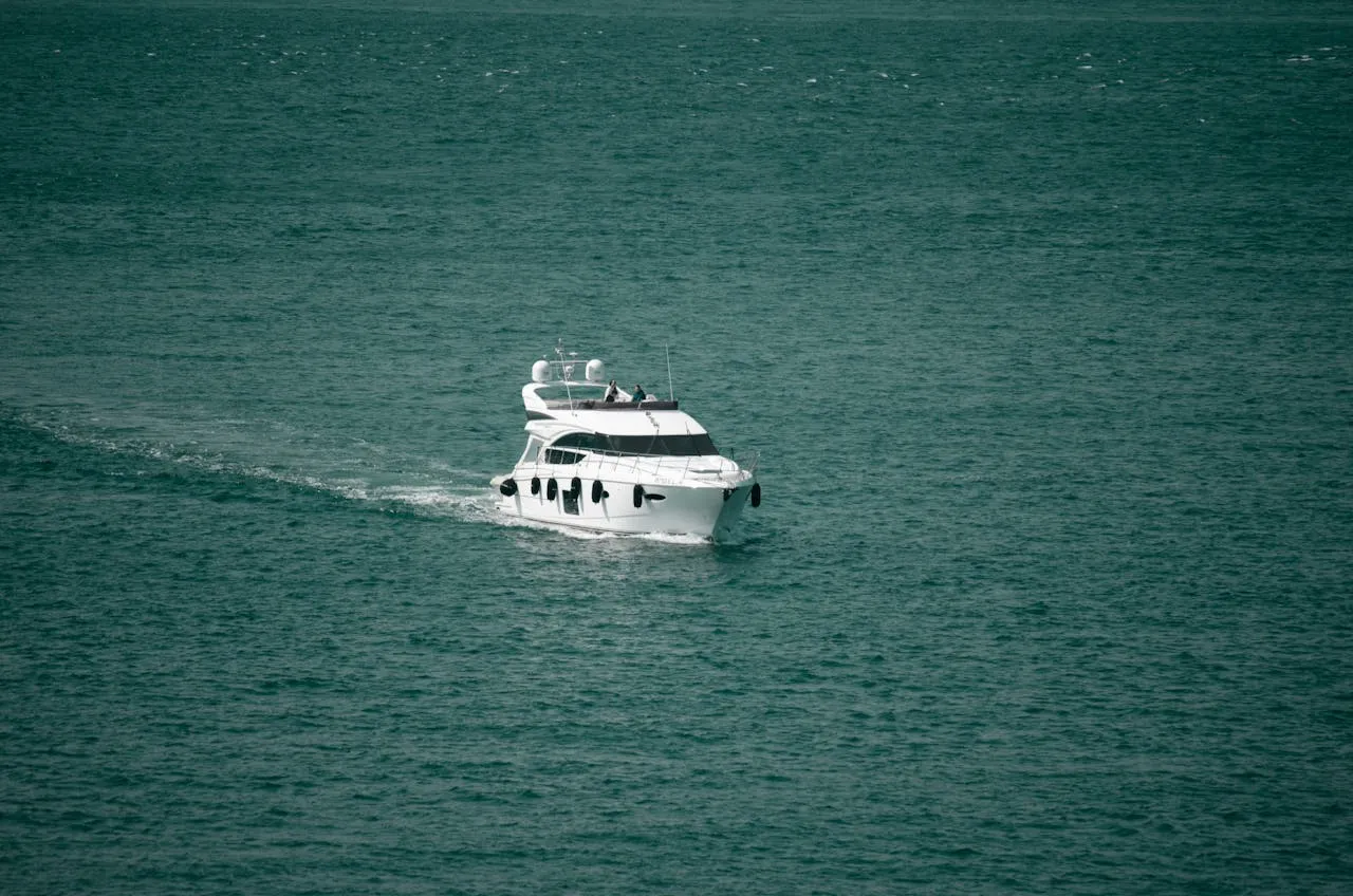 Yacht travelling on the sea