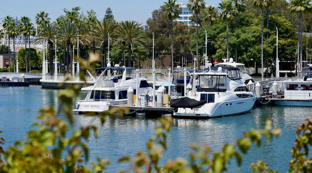 Yacht moored in the sea