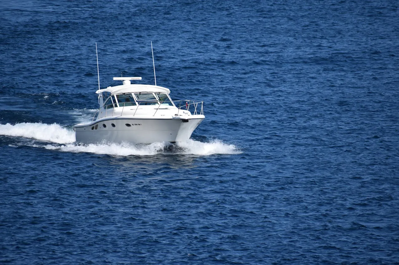 Yacht sailing on the sea