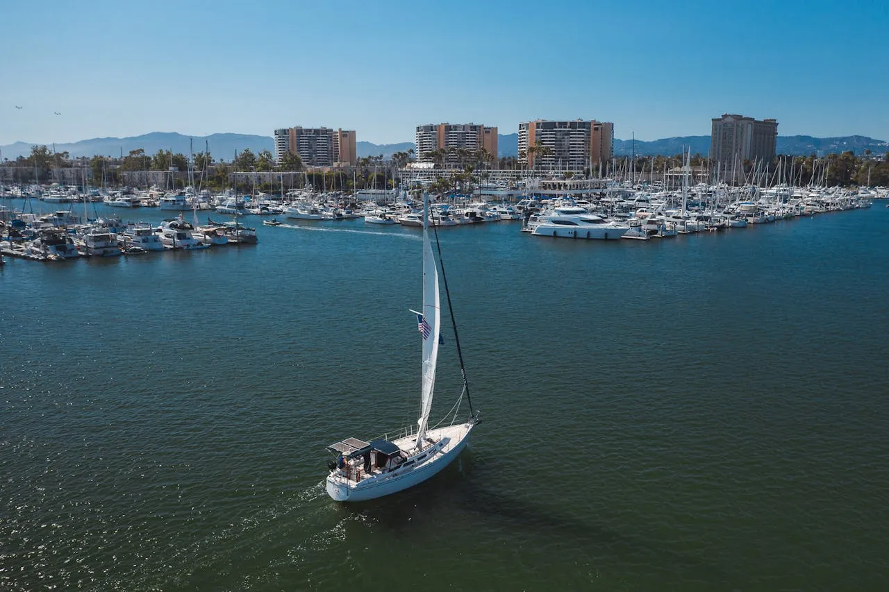 Boat sailing on the sea