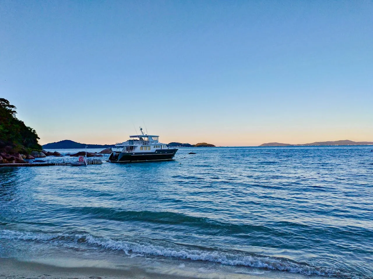 Yacht on the sea