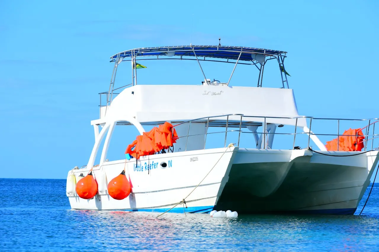Yacht travelling on the sea