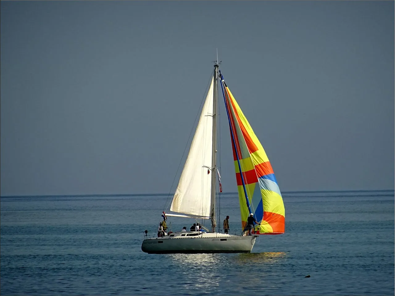 Sailboat sailing on the sea