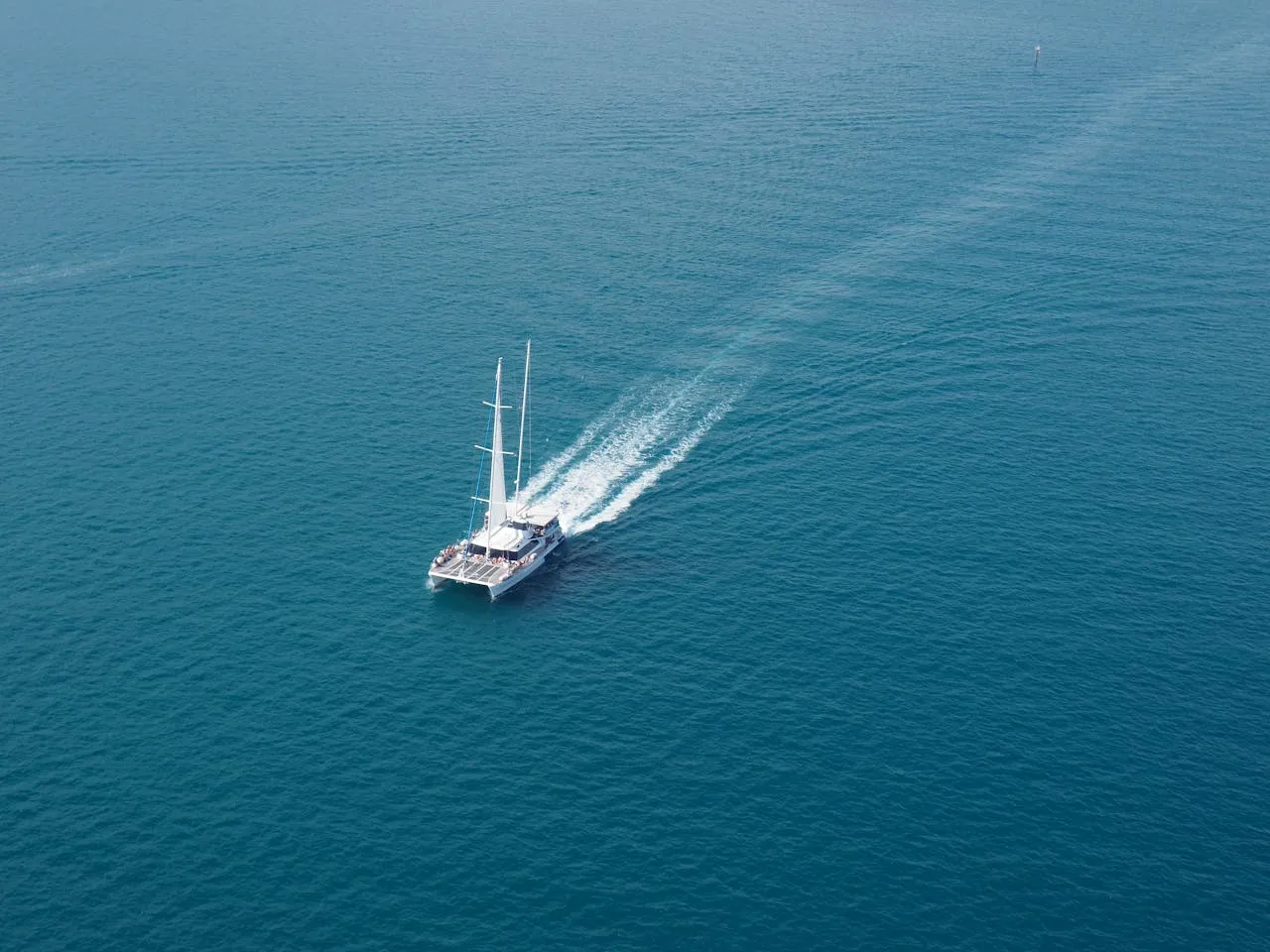 Boat sailing on the sea
