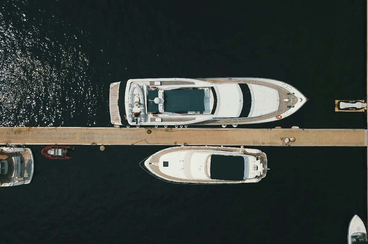 Yacht Docked at the Marina