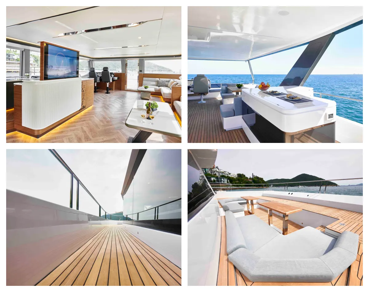 Yacht Interior and Exterior Views