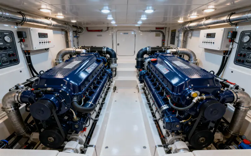 Yacht engine maintenance