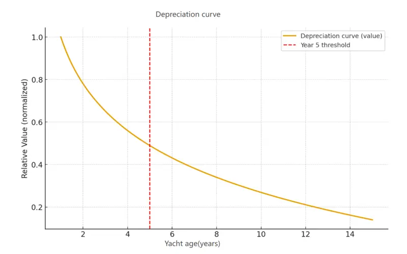 boat depreciation schedule 5-10 years