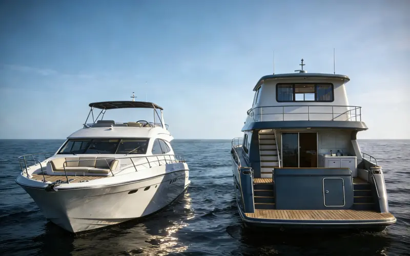 The distinction between 25-30ft and 35-40ft mini yachts