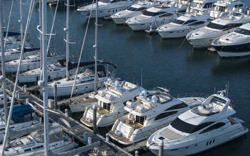 Marina Mooring Scene