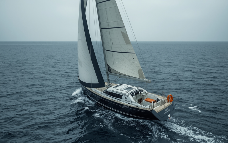 Sailboat in Open Seas