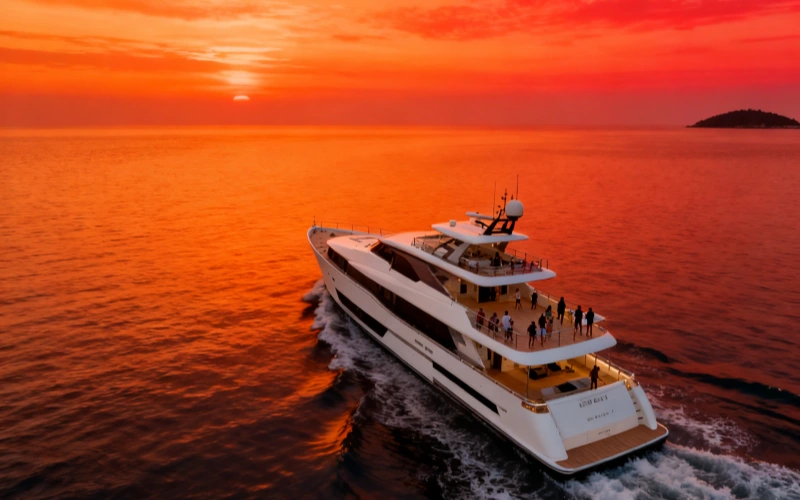 Ocean Alexander Long-Range Yacht Sunset Cruise