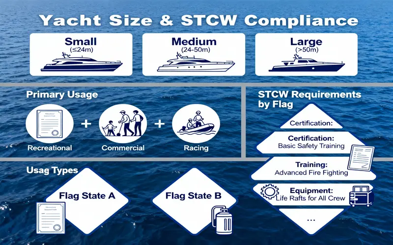 STCW Requirements Based on Yacht Size, Purpose, and Flag State