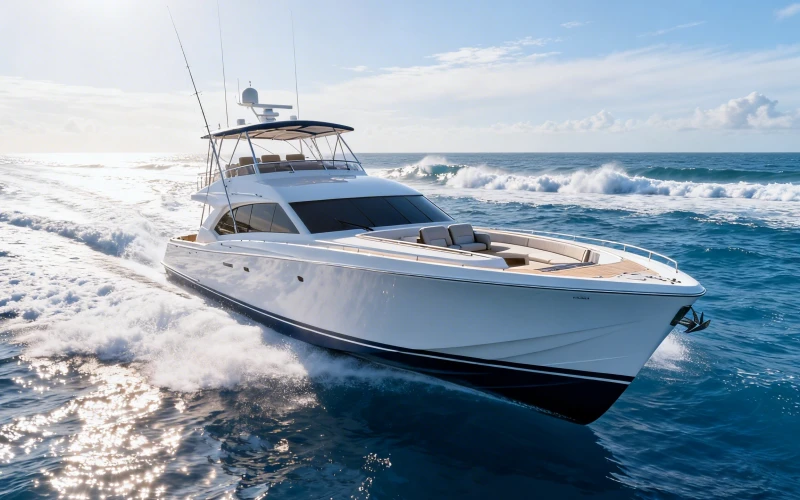 Sailing on the Bertram Deep V Hull Yacht