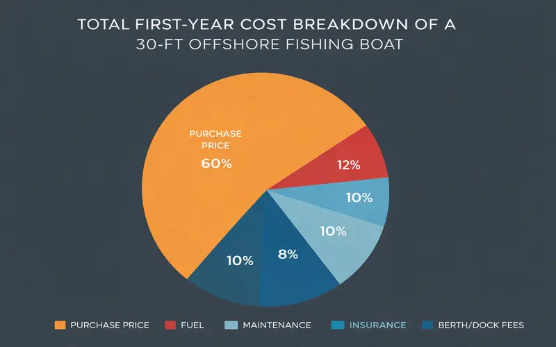30 ft Offshore Fishing Boat (Pie Chart)