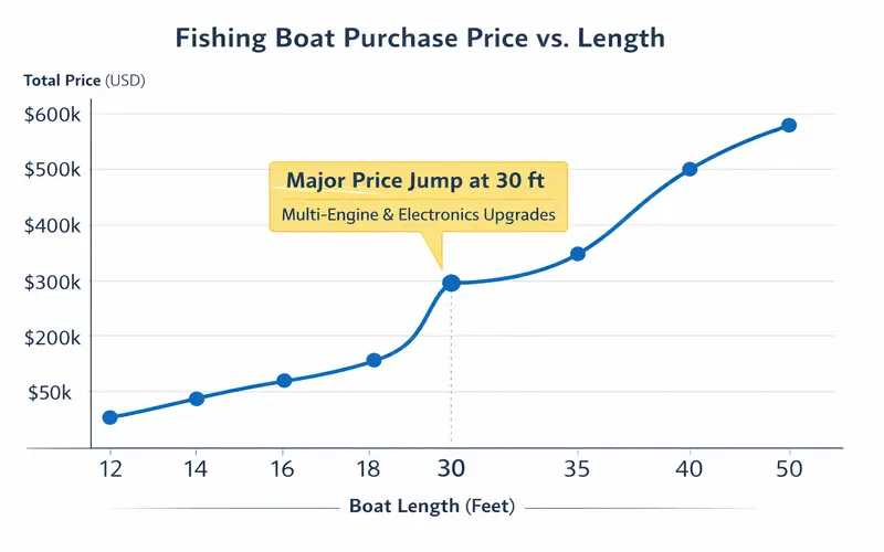 Fishing Boat Purchase Price vs. Length