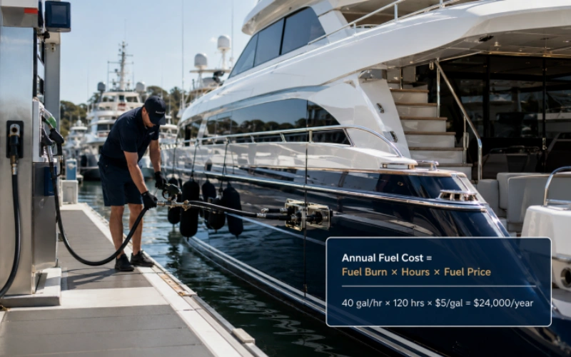 Yacht fuel cost formula