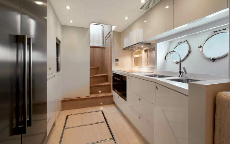 Interior of a luxury yacht